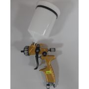 WOOSTE Краскопульт TS2000 HVLP 1,3мм, золотой, центральный бачек 600мл