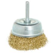 Корщетка со шпинделем чашка латунированная 50мм 2