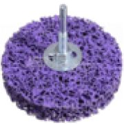 Обдирочный круг Коралл на дрель со шпиделем фиолетовый 75мм Китай