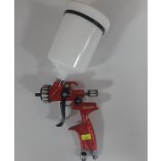 WOOSTE Краскопульт TS2000 HVLP 1,3мм, красный, центральный бачек 600мл