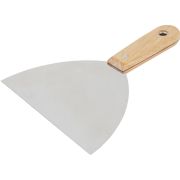 Шпатель металлический (нерж), деревянная ручка 180мм Китай
