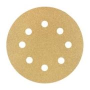 Шлиф круг CA331 125мм на липучке Р320, 8 отв, золотистый (100 шт/кор)
