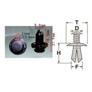 Клипса T-1060 (KJ-1574) автомобильная с нажимным штырьком, 25шт.