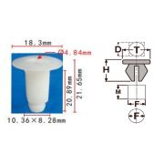 Клипса T-2002 (KJ-387) автомобильная под шуруп, 25шт.