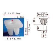Клипса T-2007 (KJ-707) автомобильная под шуруп, 25шт.