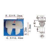Клипса T-2003 (KJ-704) автомобильная под шуруп, 25шт.