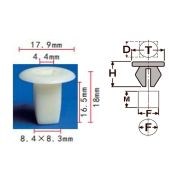 Клипса T-2017 (KJ-523) автомобильная под шуруп, 25шт.