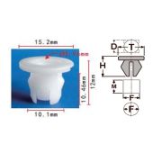 Клипса T-2026 (KJ-843) автомобильная под шуруп, 25шт.
