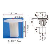 Клипса T-2012 (KJ-402) автомобильная под шуруп, 25шт.