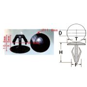 Клипса T-3048 (KJ-1066) автомобильная нажимная, 25шт.