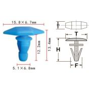 Клипса T-3053 (KJ-701) автомобильная нажимная, 25шт.