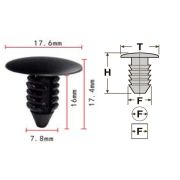 Клипса T-3083 автомобильная нажимная, 25шт.
