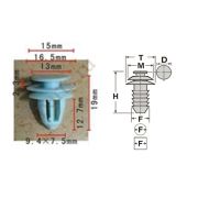 Клипса T-3118 (KJ-2335) автомобильная нажимная, 25шт.