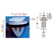 Клипса T-3144 (KE-053) автомобильная нажимная, 25шт.